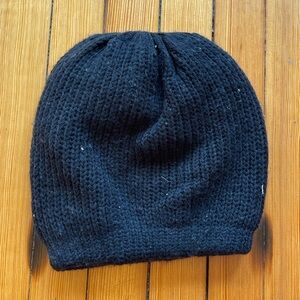Free People Slouchy Black Knit Beanie
